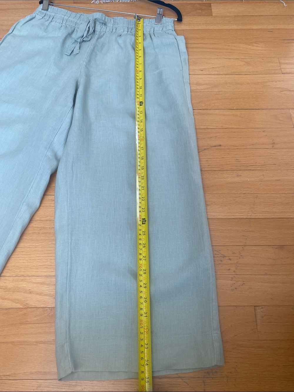 J. Crew Wide Leg Linen Blend Pants in Pale Sage Green - Picture 5 of 7